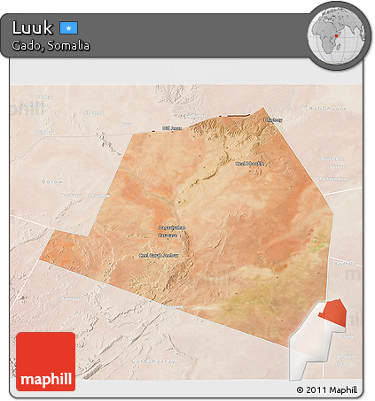 Satellite 3D Map of Luuk, lighten