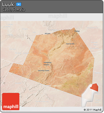 Satellite 3D Map of Luuk, lighten