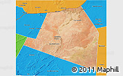 Satellite 3D Map of Luuk, political outside