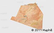 Satellite 3D Map of Luuk, single color outside