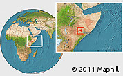 Satellite Location Map of Luuk, within the entire country
