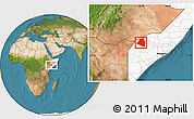 Satellite Location Map of Luuk, highlighted country