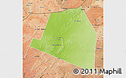 Physical Map of Luuk, satellite outside