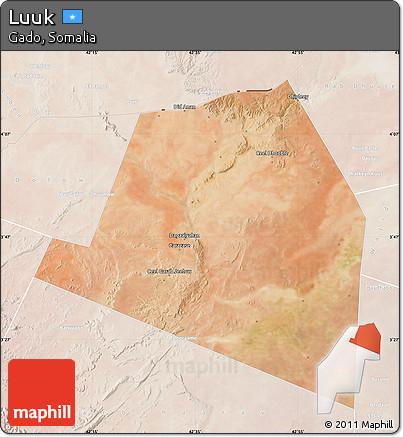 Satellite Map of Luuk, lighten