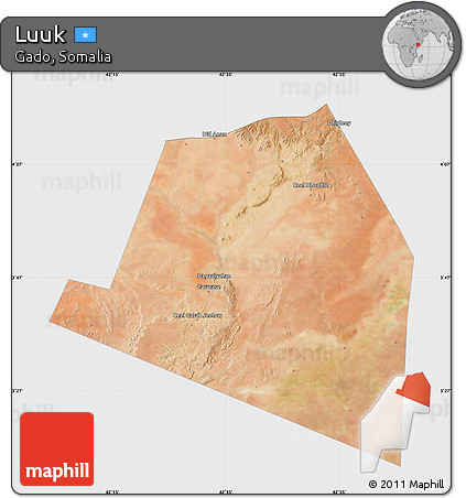 Satellite Map of Luuk, single color outside