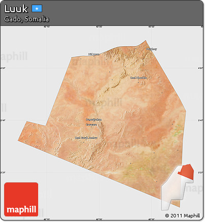 Satellite Map of Luuk, single color outside