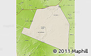 Shaded Relief Map of Luuk, physical outside