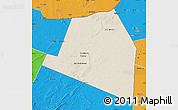 Shaded Relief Map of Luuk, political outside