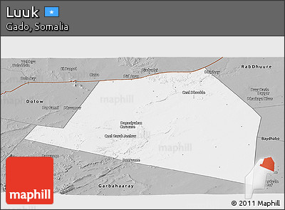Gray Panoramic Map of Luuk