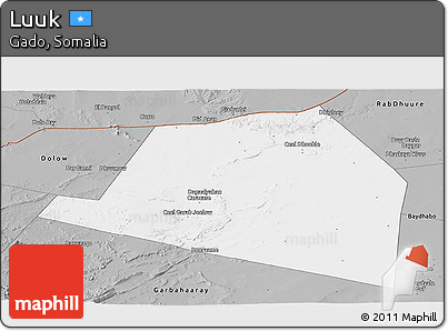 Gray Panoramic Map of Luuk