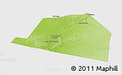 Physical Panoramic Map of Luuk, single color outside