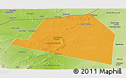 Political Panoramic Map of Luuk, physical outside