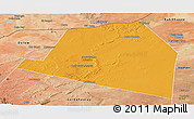 Political Panoramic Map of Luuk, satellite outside