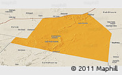 Political Panoramic Map of Luuk, shaded relief outside
