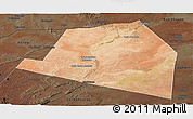 Satellite Panoramic Map of Luuk, darken
