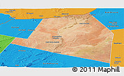 Satellite Panoramic Map of Luuk, political outside