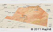 Satellite Panoramic Map of Luuk, shaded relief outside