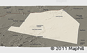 Shaded Relief Panoramic Map of Luuk, darken