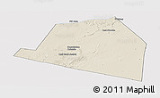 Shaded Relief Panoramic Map of Luuk, single color outside