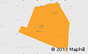 Political Simple Map of Luuk, single color outside