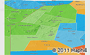 Political Shades Panoramic Map of Gado