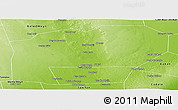 Physical Panoramic Map of Buulo Burdo (Bula-Brif)