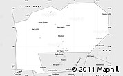 Silver Style Simple Map of Buulo Burdo (Bula-Brif)