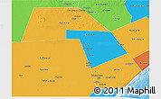 Political 3D Map of J. Dhexe