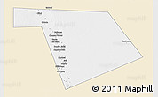 Classic Style 3D Map of Bu'aale, single color outside