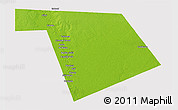 Physical 3D Map of Bu'aale, cropped outside