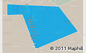 Political 3D Map of Bu'aale, lighten, semi-desaturated
