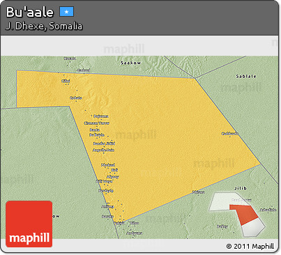 Savanna Style 3D Map of Bu'aale