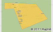 Savanna Style 3D Map of Bu'aale, single color outside