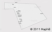Silver Style 3D Map of Bu'aale, single color outside