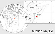 Blank Location Map of Bu'aale, within the entire country