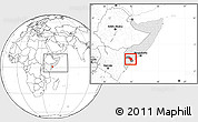 Blank Location Map of Bu'aale, highlighted country, highlighted parent region, within the entire country