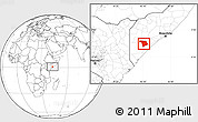 Blank Location Map of Bu'aale