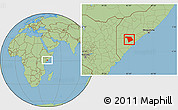 Savanna Style Location Map of Bu'aale
