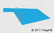 Political Panoramic Map of Bu'aale, cropped outside