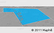 Political Panoramic Map of Bu'aale, desaturated
