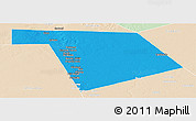 Political Panoramic Map of Bu'aale, lighten