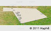 Shaded Relief Panoramic Map of Bu'aale, satellite outside
