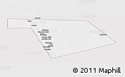 Silver Style Panoramic Map of Bu'aale, single color outside