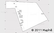 Silver Style Simple Map of Bu'aale, cropped outside