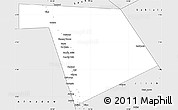 Silver Style Simple Map of Bu'aale