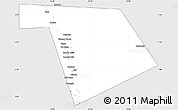 Silver Style Simple Map of Bu'aale, single color outside
