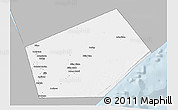 Gray 3D Map of Jilib, single color outside