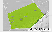 Physical 3D Map of Jilib, lighten, desaturated