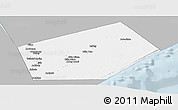 Gray Panoramic Map of Jilib, single color outside