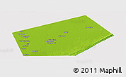 Physical Panoramic Map of Jilib, cropped outside